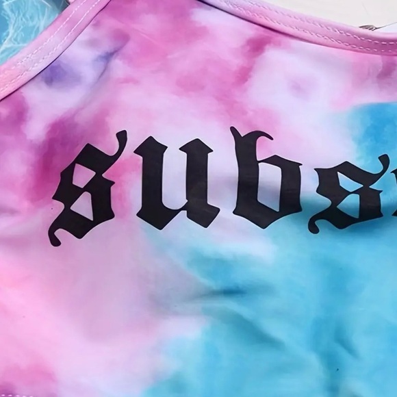 Tie Dye Cheeky Bikini Set - Picture 2 of 6